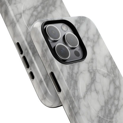 Silver Mist Marble iPhone Case with MagSafe - Shamo's