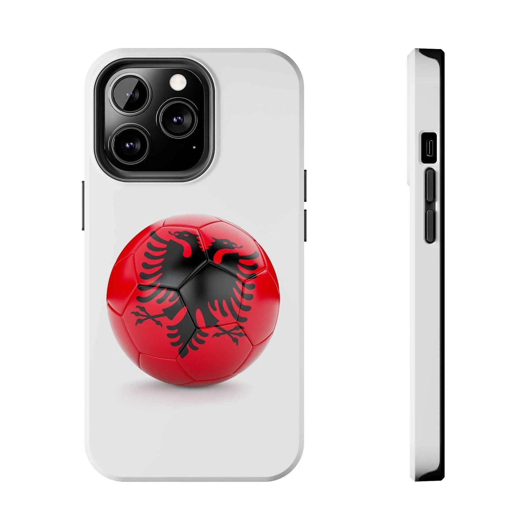 Tough Phone Cases with Albanian soccer flag