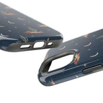 Desert Moon MagSafe Phone Case, glossy diagonal dual-camera model, port openings and edge details