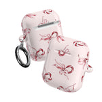 Floral Ribbon AirPod Case — Pink Bow Pattern Protective Cover