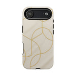 Gold Geometry on Silk Luxury Series iPhone Case with MagSafe - Shamo's