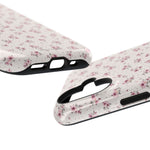 Rosebud Floral Tough iPhone Case | Pink Vintage Flower Protective Cover