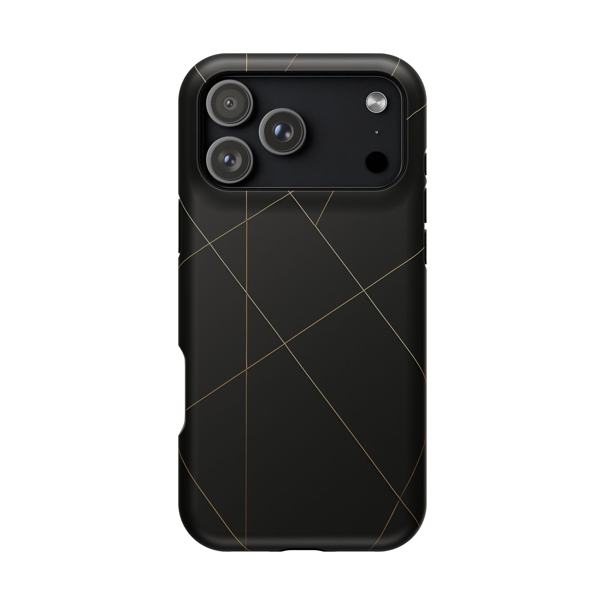 Black Geometric Design iPhone Case | MagSafe  Shamo's iPhone 17 Pro Max / Matte