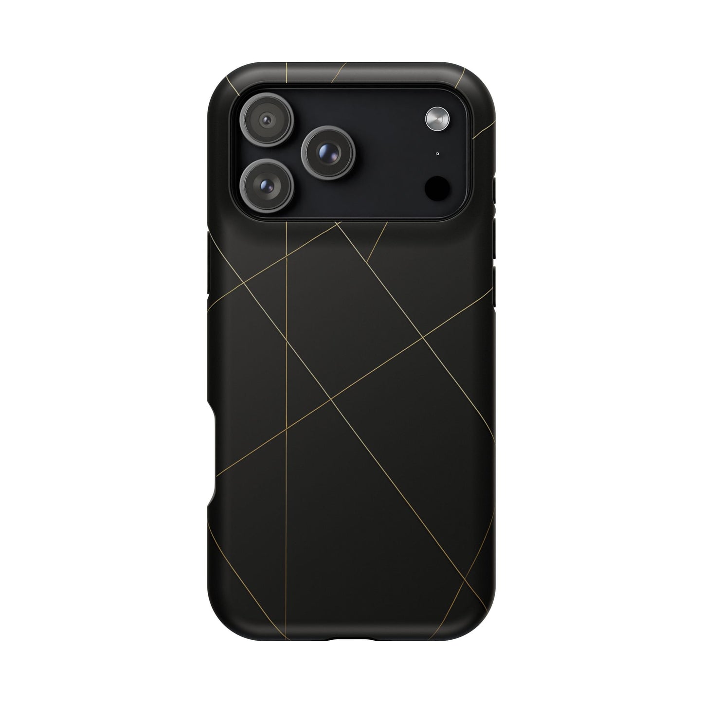 Black Geometric Design iPhone Case | MagSafe  Shamo's iPhone 17 Pro Max / Matte