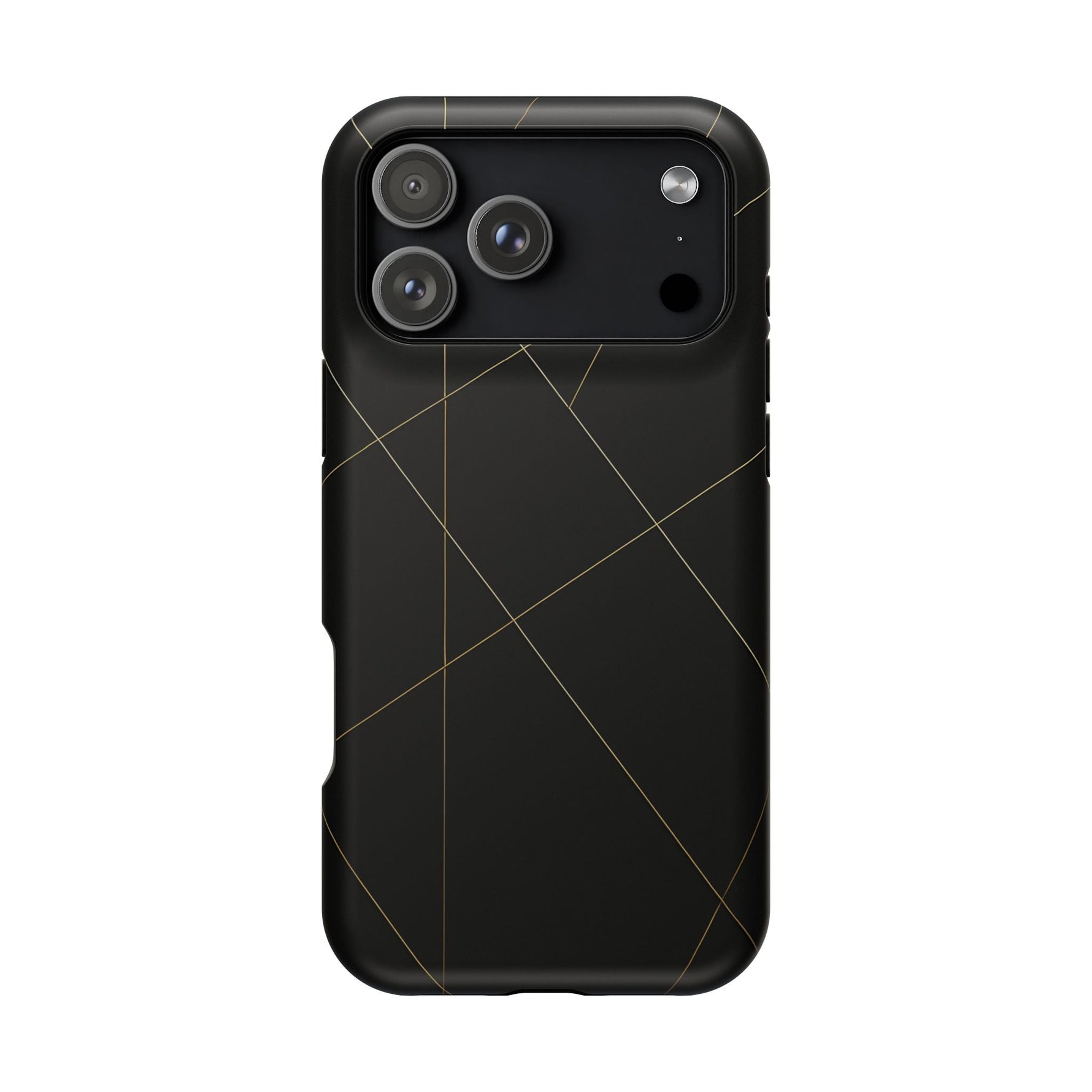Black Geometric Design iPhone Case | MagSafe  Shamo's iPhone 17 Pro Max / Matte