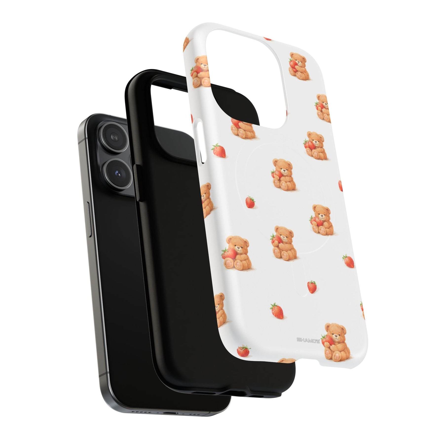 Strawberry Teddy iPhone Case with MagSafe