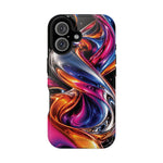 Liquid Aurora MagSafe Phone Case – Colorful Chrome-Effect Swirls | Glossy