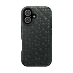 Dark Carbon Fiber Texture Magnetic Impact-Resistant iPhone Case | MagSafe compatible  Shamo's iPhone 16 / Matte