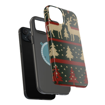 Holiday Reindeer Knit iPhone Case | compatible with MagSafe