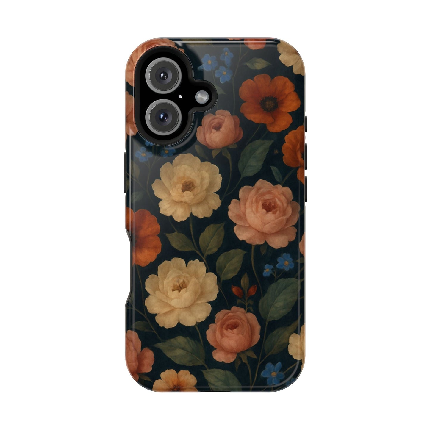 Floral Vintage Rose Magnetic Impact iPhone Case with MagSafe  Shamo's iPhone 16 / Glossy