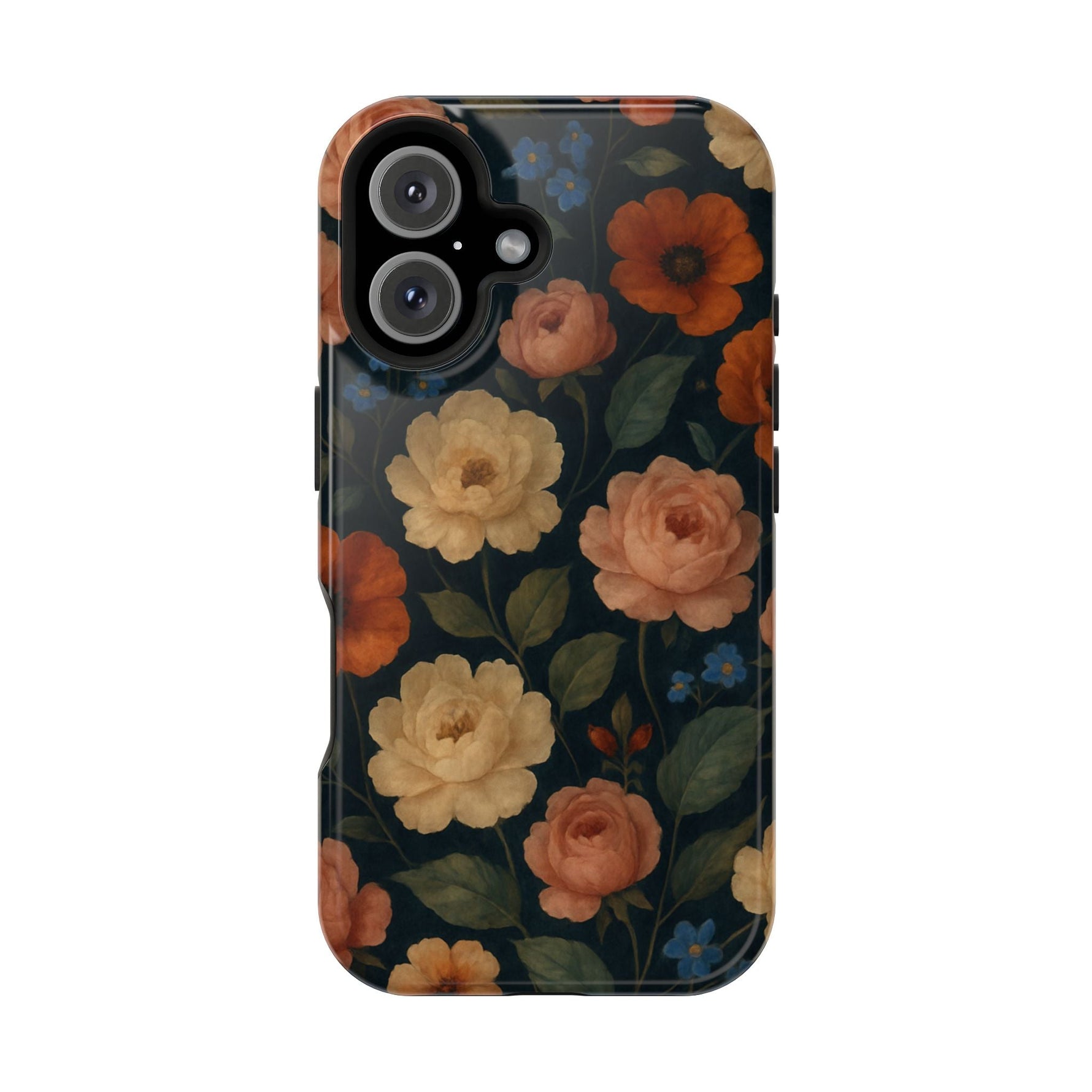 Floral Vintage Rose Magnetic Impact iPhone Case with MagSafe  Shamo's iPhone 16 / Glossy