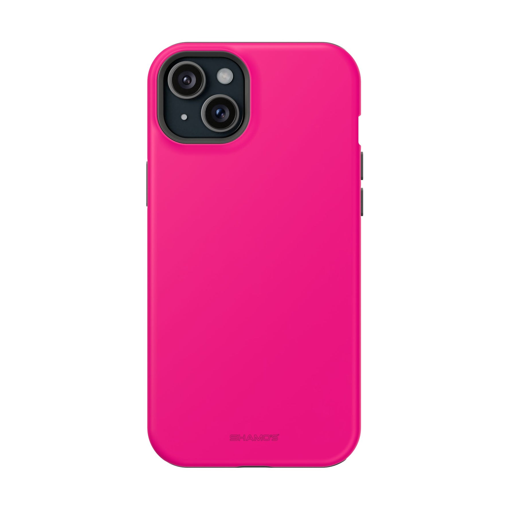Neon Pink MagSafe Compatible Impact-Resistant Phone Case Hot Pink