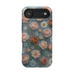 Frozen Floral Vintage Roses & Daisies iPhone Case with MagSafe compatibility  Shamo's iPhone 17 Air / Glossy