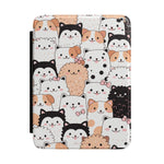 Cute Cats Kindle Case — Kawaii Cartoon Cat Pattern E-Reader Cover