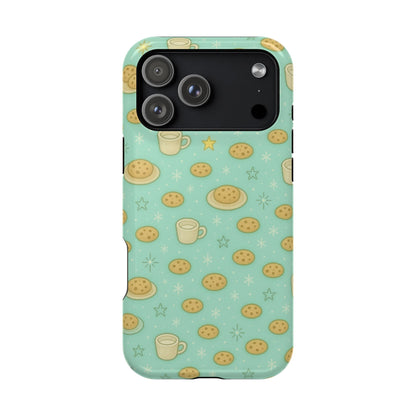 Cookie & Coffee Pattern Tough iPhone Case — Impact-Resistant