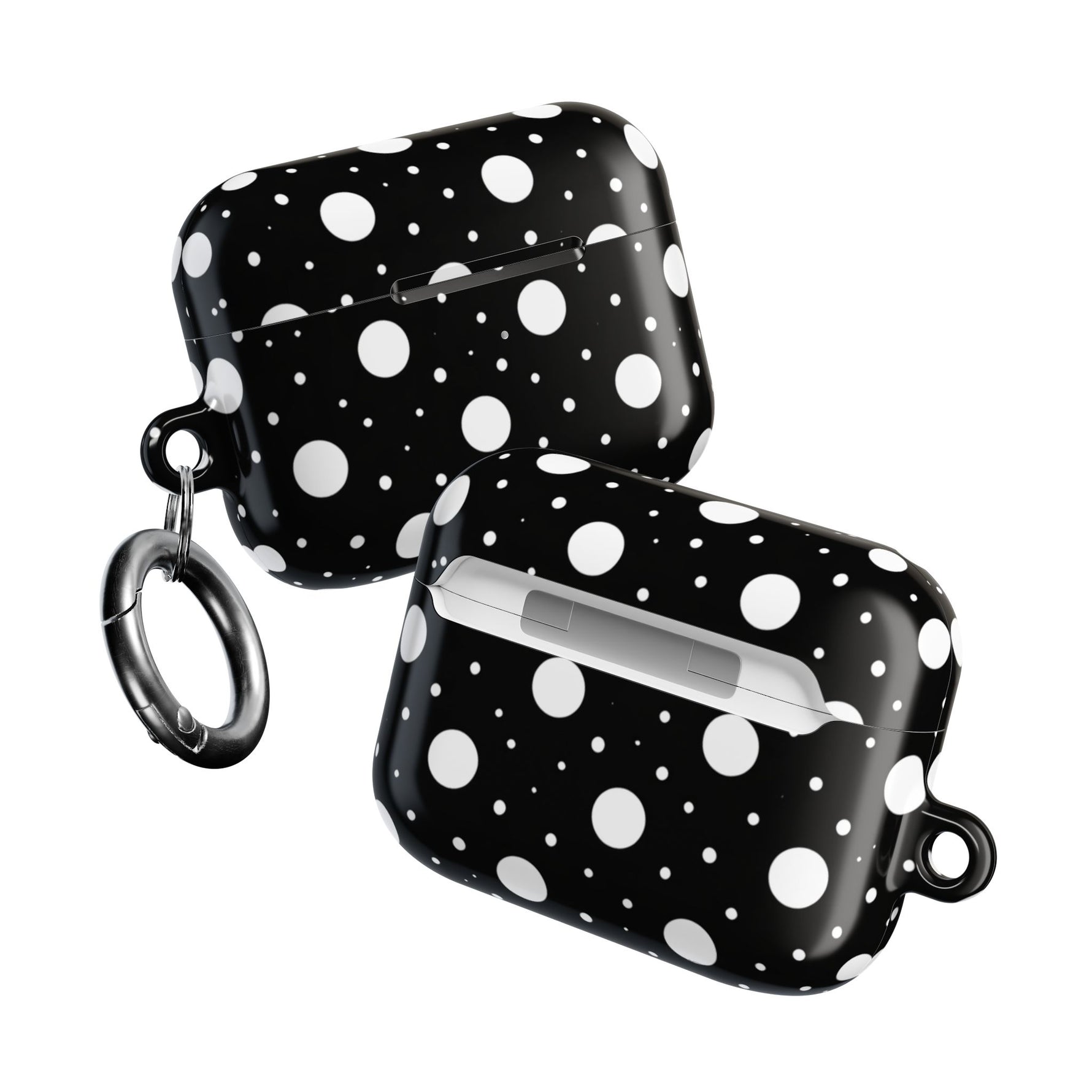 Polka Dot AirPod Case – Black & White Retro Spot Protective Cover