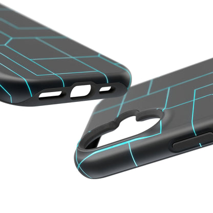 Neon Grid Magnetic Impact-Resistant iPhone Case | MagSafe compatible  Shamo's
