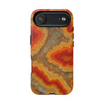 Agate Glow Marble iPhone Case Orange Geode Stone Design with MagSafe - Shamo's