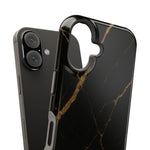 Black & Gold Marble iPhone Case with MagSafe - iPhone 17 / Glossy - Shamo's