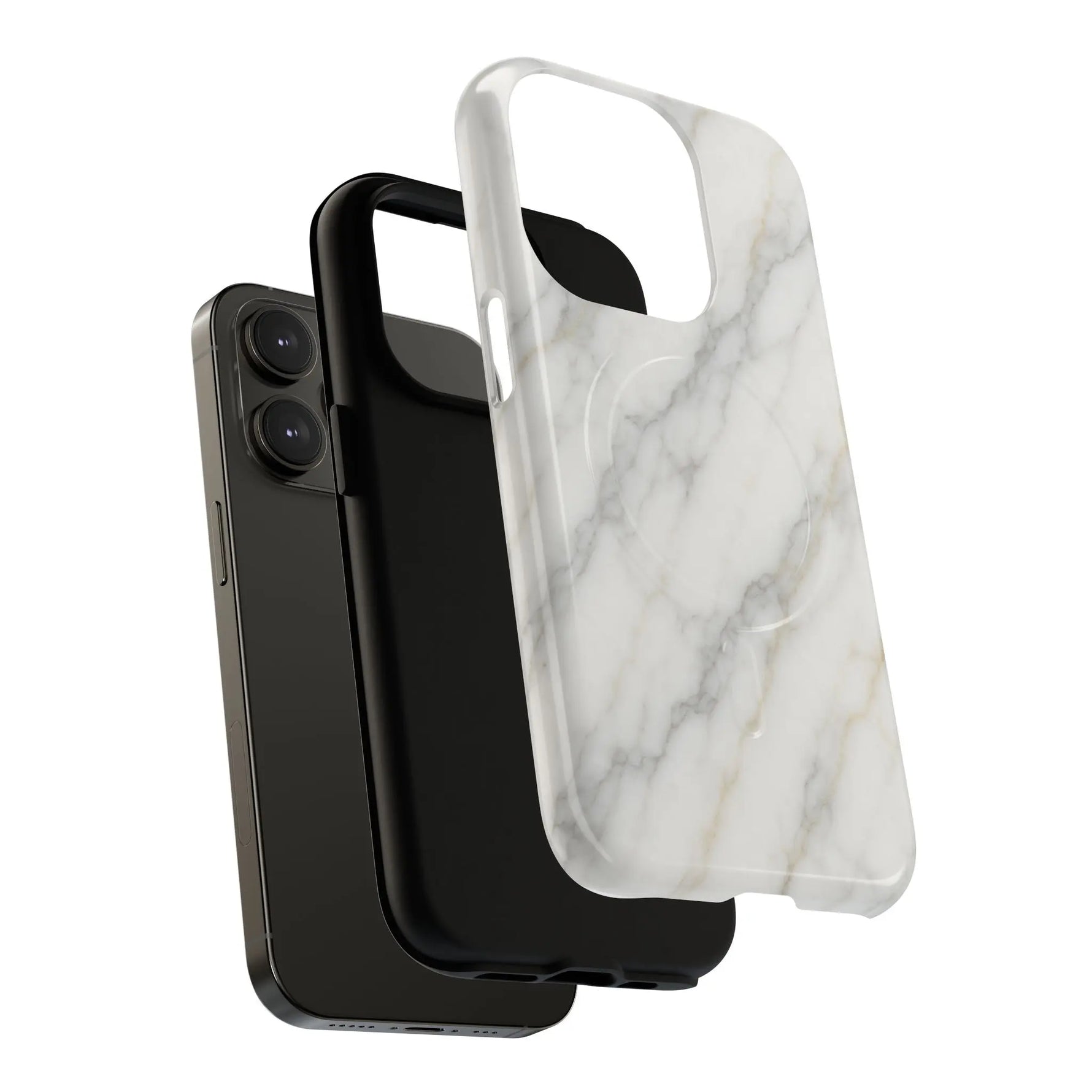 Classic White Marble iPhone Case with MagSafe  Shamo's