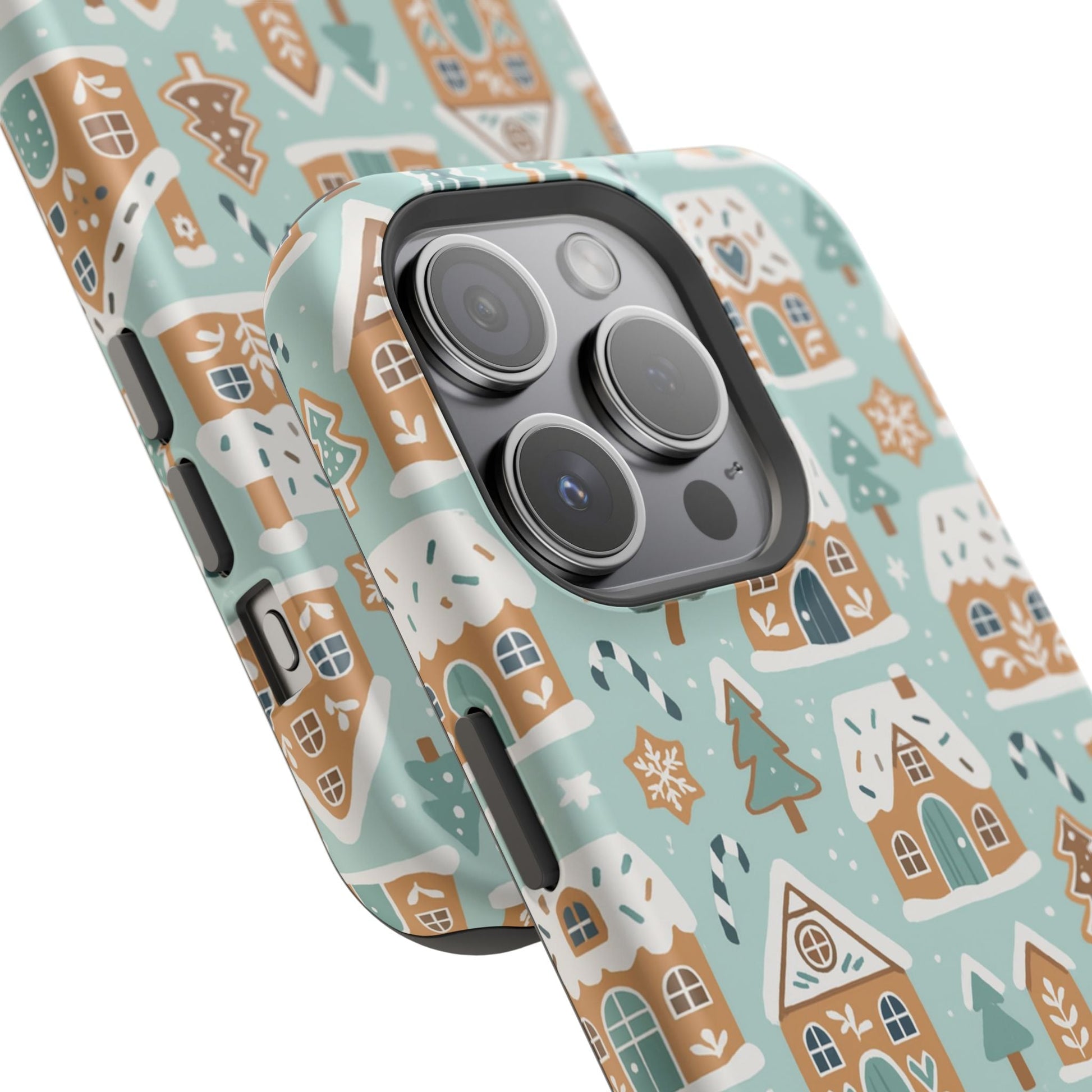 Winter Gingerbread Village Holiday Theme iPhone Case with MagSafe compatibility  Shamo's