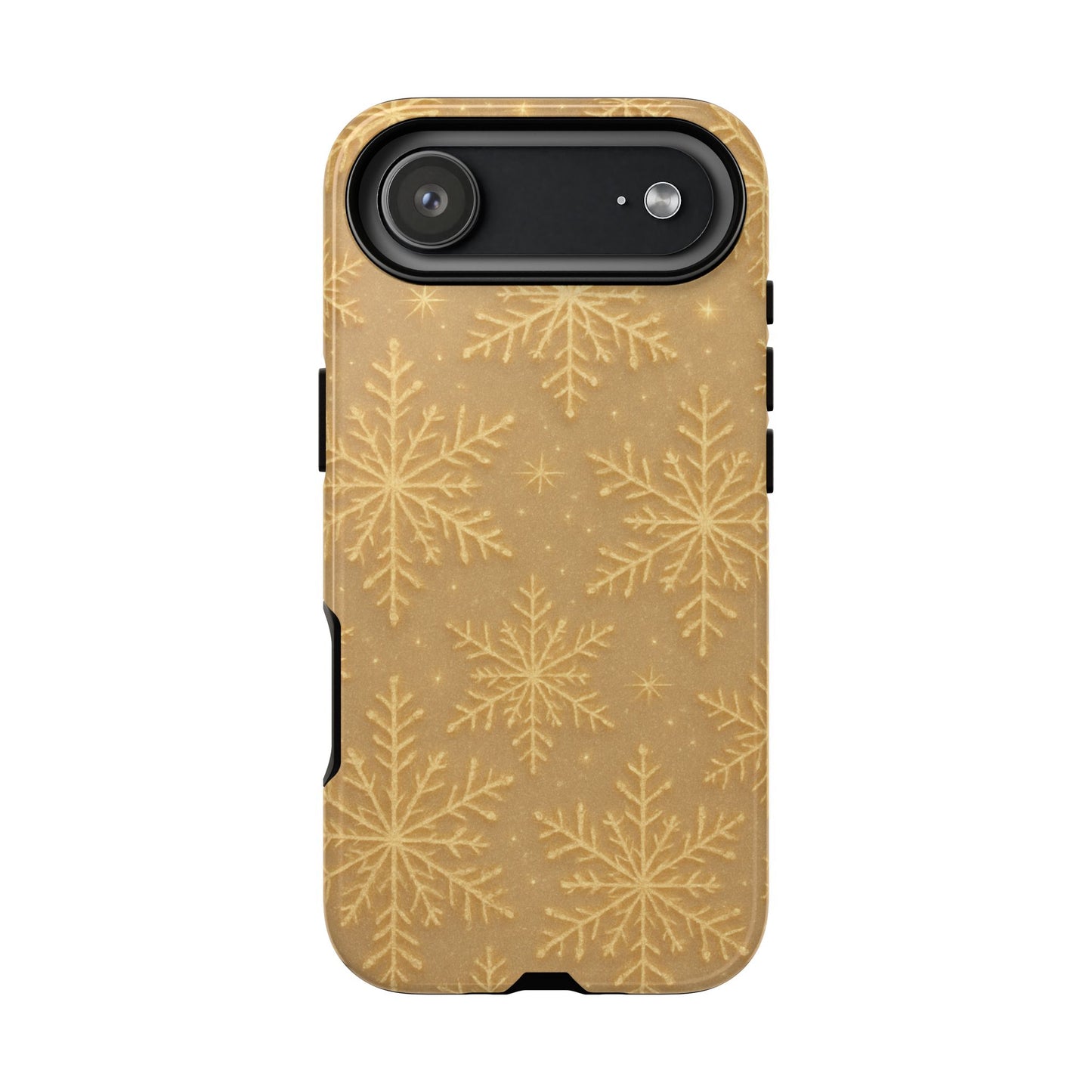 Golden Snowflake Holiday iPhone Case