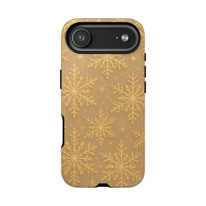 Golden Snowflake Holiday iPhone Case