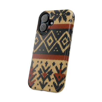 Nordic Knit Pattern MagSafe Impact-Resistant iPhone Case