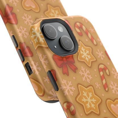 Candy Cane & Gingerbread Holiday iPhone Case — Impact-Resistant