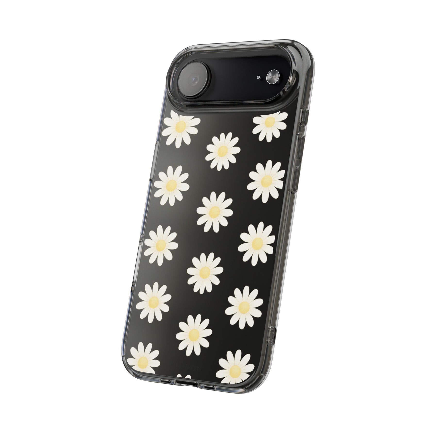 Clear Daisy Floral Phone Case, Impact-Resistant, Anti-Yellowing, Camera & Screen Protection - iPhone 17 / Without gift packaging - Shamo's