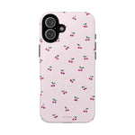 Cherry Pattern Tough Magnetic Phone Case — Pink Protective Magnetic iPhone Cover with MagSafe compatibility