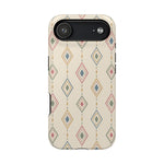 Desert Diamonds – Pastel Geometric Pattern MagSafe Phone Case, glossy iPhone 17 Air, rear view