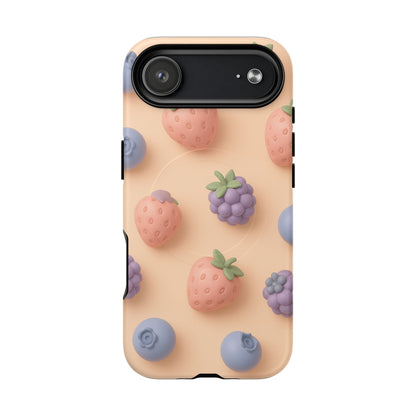 Fruitful 3D Strawberries Berries Tough Magnetic MagSafe Phone Case