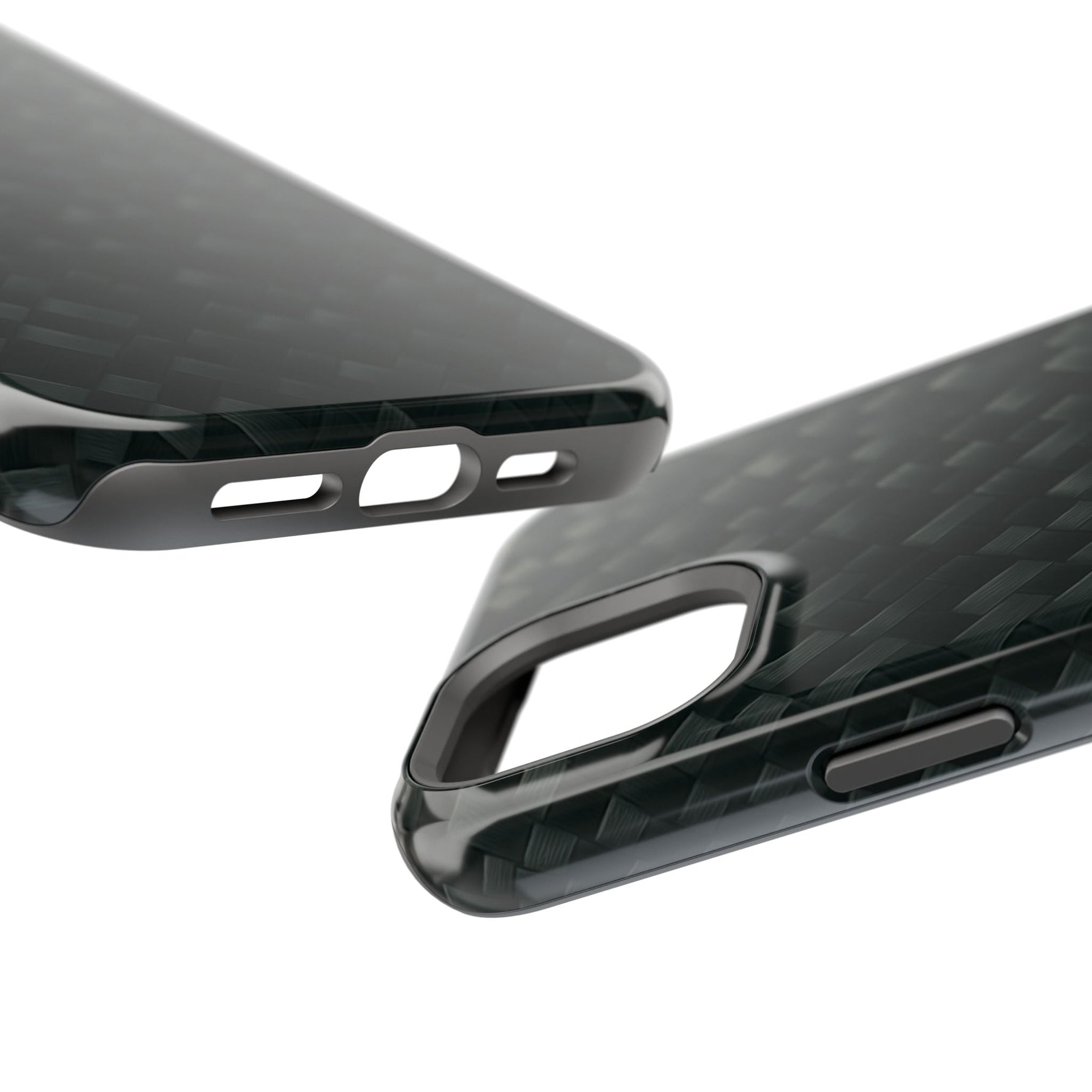 Dark Carbon Fiber Texture Magnetic Impact-Resistant iPhone Case | MagSafe compatible  Shamo's