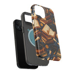 Vintage Books & Graduation Caps MagSafe Phone Case, Impact-Resistant Graduation Gift - iPhone 17 / Glossy - Shamo's