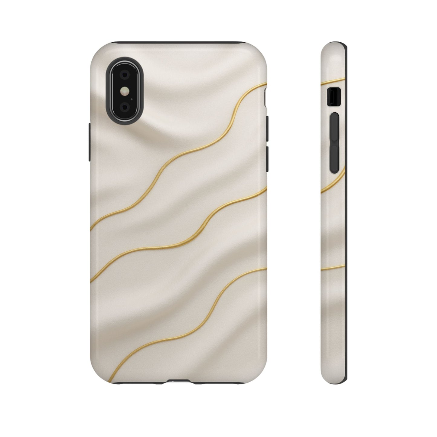 Elegant Gold Wave Tough iPhone Case - Shamo's