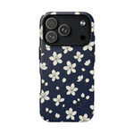 Navy Blossom Floral iPhone Case | MagSafe  Shamo's iPhone 17 Pro / Matte