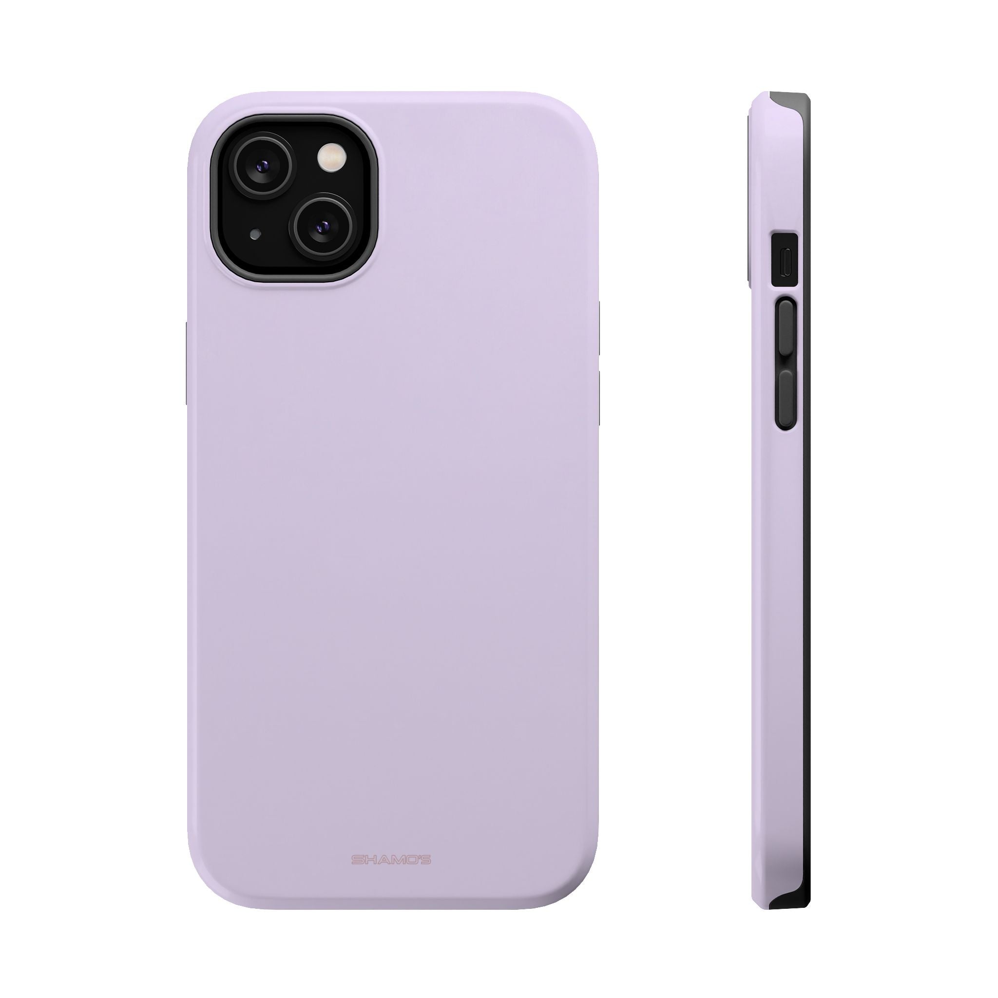Lilac Purple Solid Color Pastel MagSafe Compatible Impact-Resistant iPhone Case - iPhone 14 Plus / Glossy - Shamo's