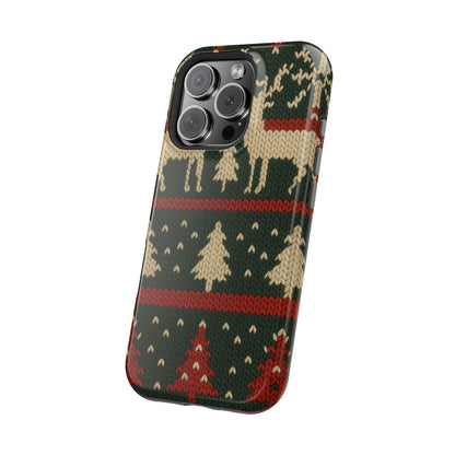 Holiday Reindeer Knit iPhone Case | compatible with MagSafe