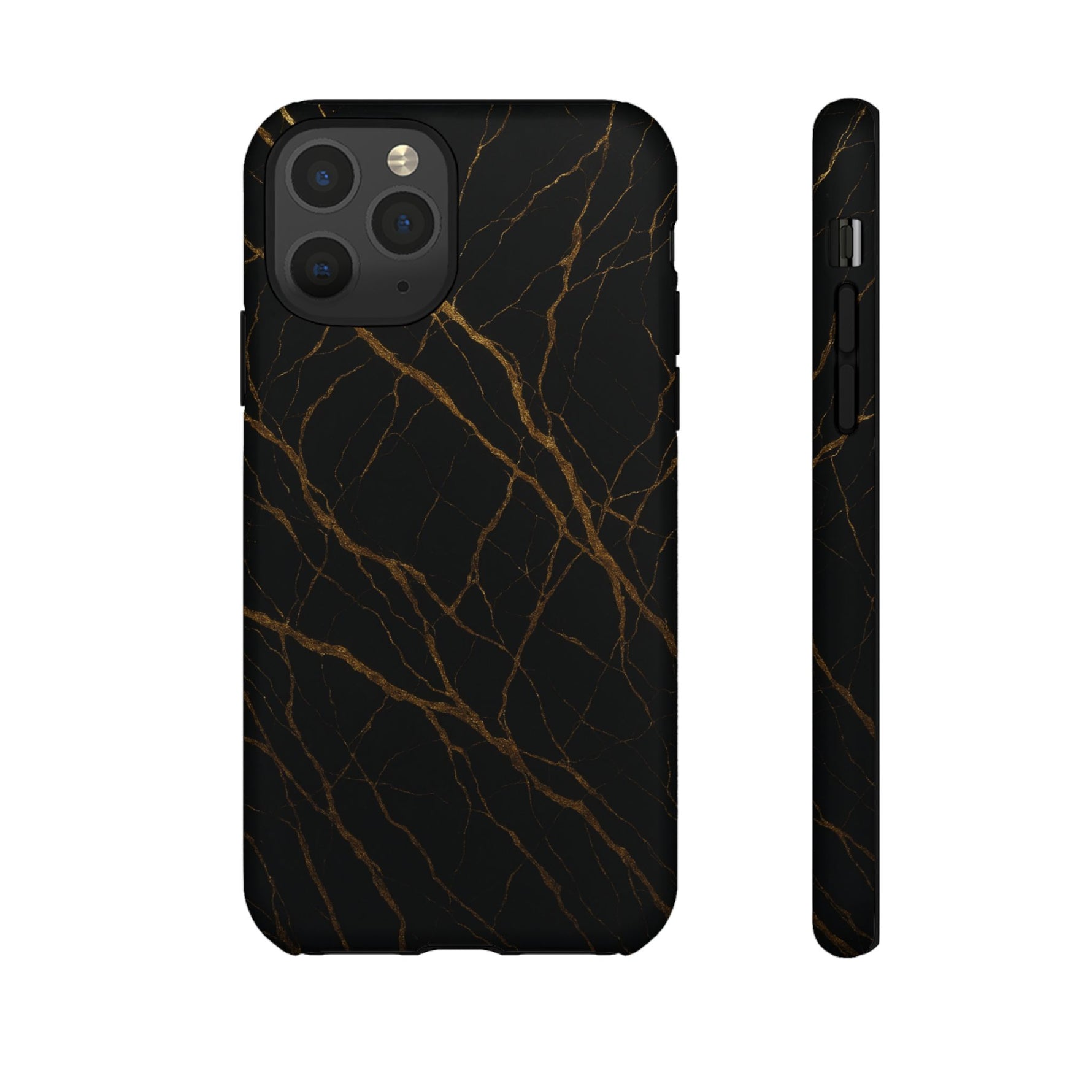 Black Marble Tough iPhone Case - Shamo's