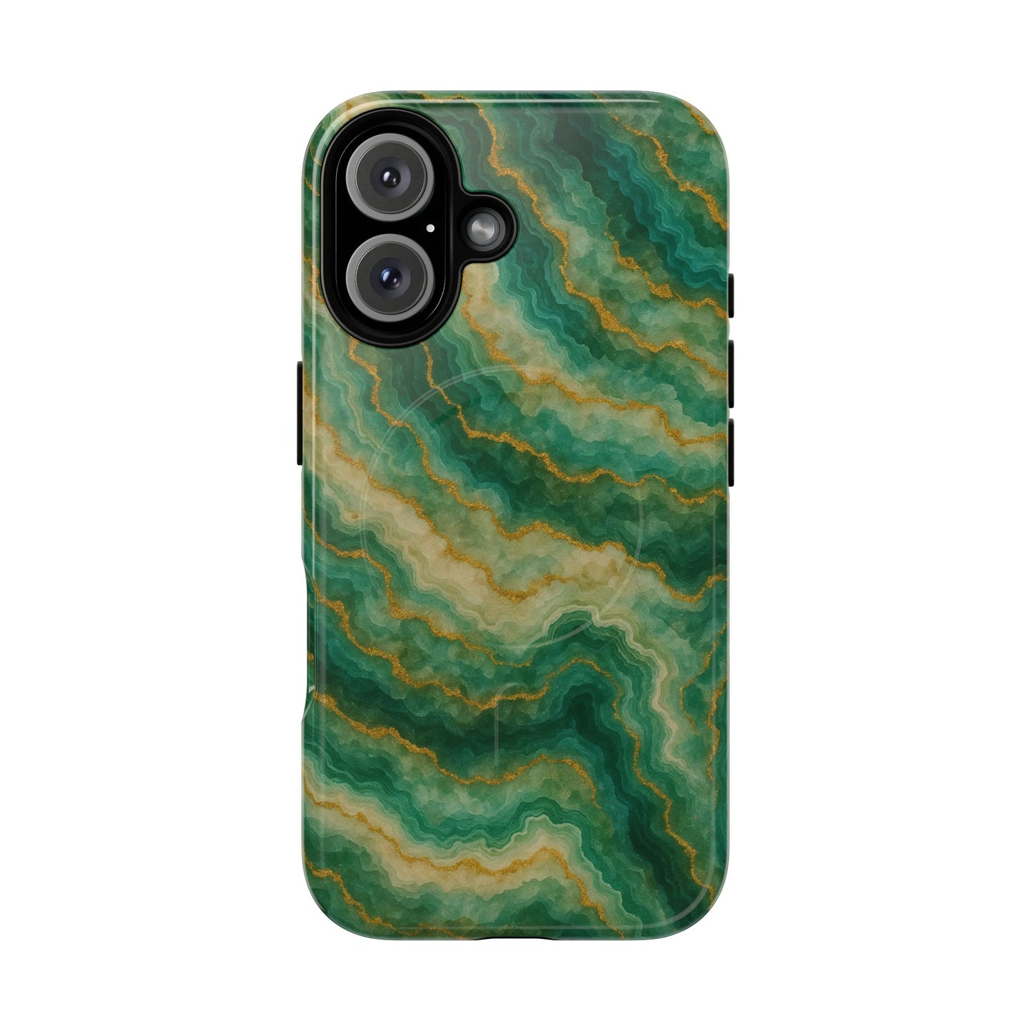 Green Marble iPhone Case with MagSafe - Shamo's