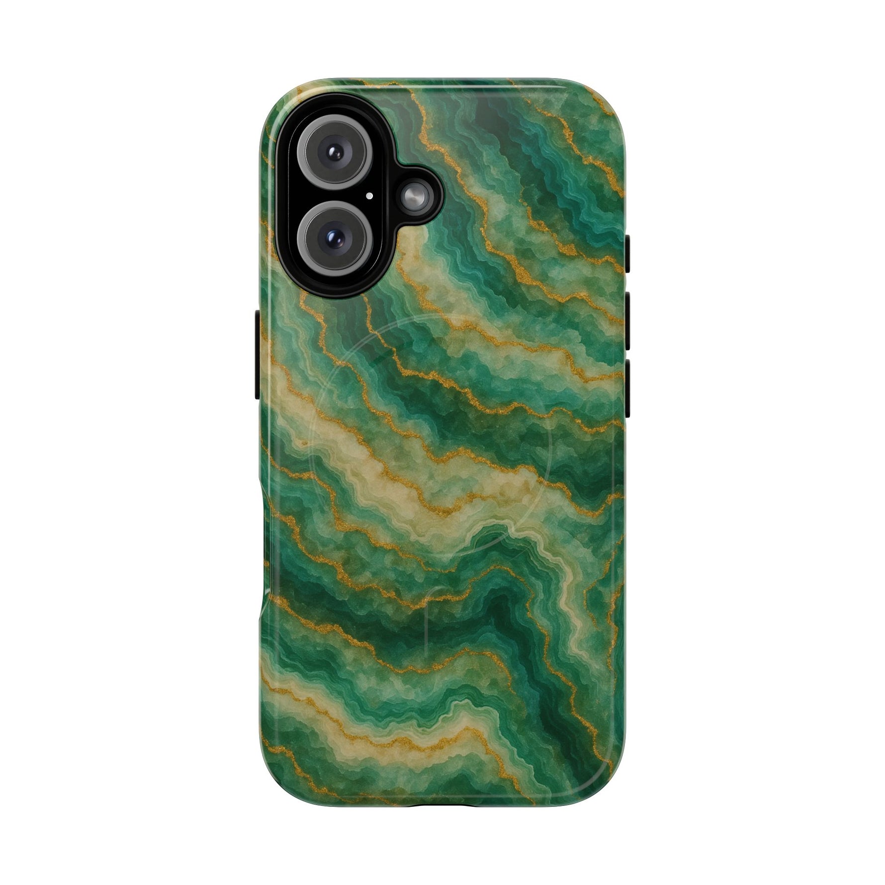 Green Marble iPhone Case with MagSafe - Shamo's