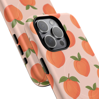 Peach Pattern Fruit Case for iPhone | MagSafe Compatible