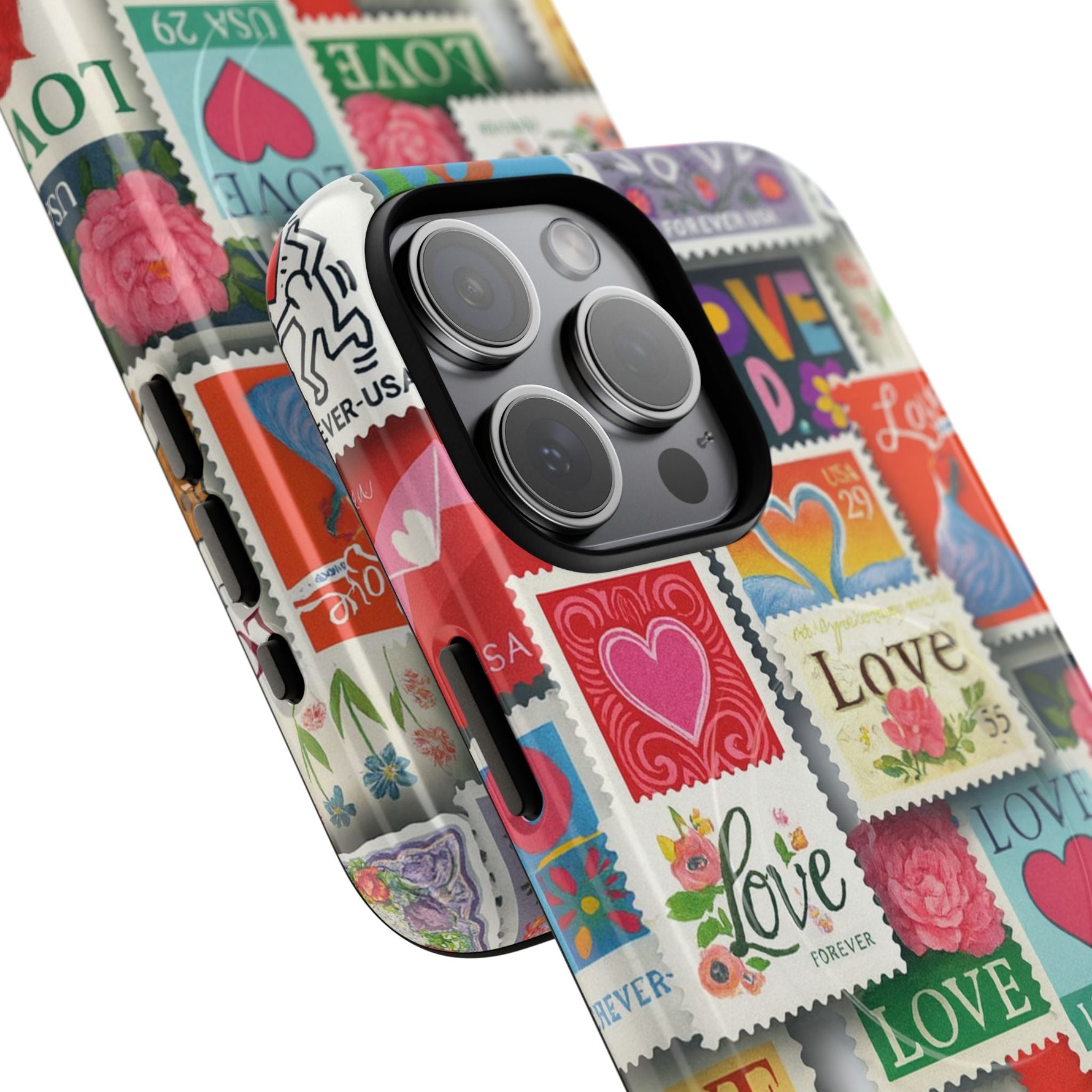 Vintage Romantic Love Stamp iPhone Case | Tough Protection + MagSafe  Shamo's