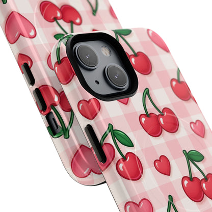 Y2K Cherries & Hearts iPhone Case | MagSafe