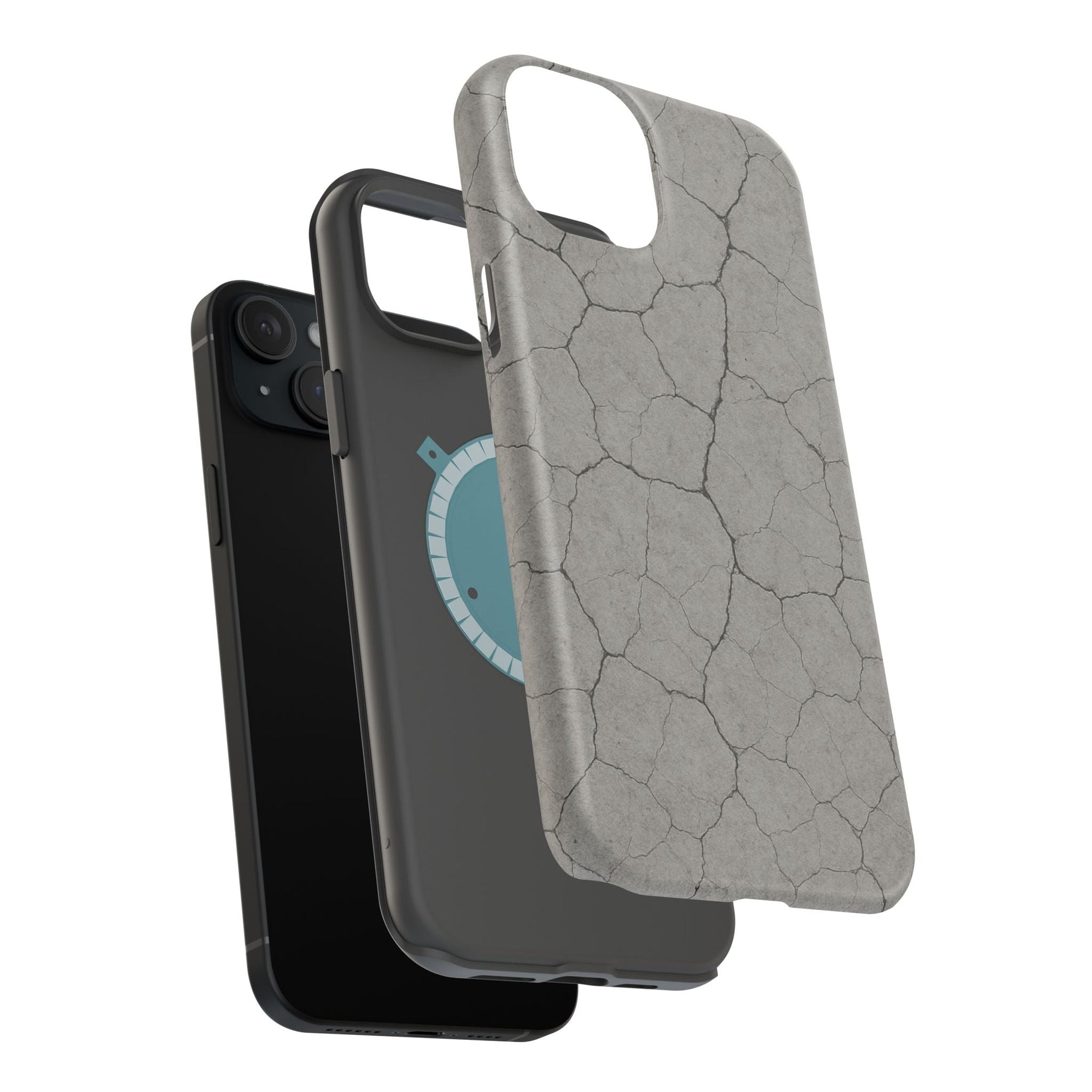 Cracked Concrete Texture iPhone Case with MagSafe compatibility  Shamo's