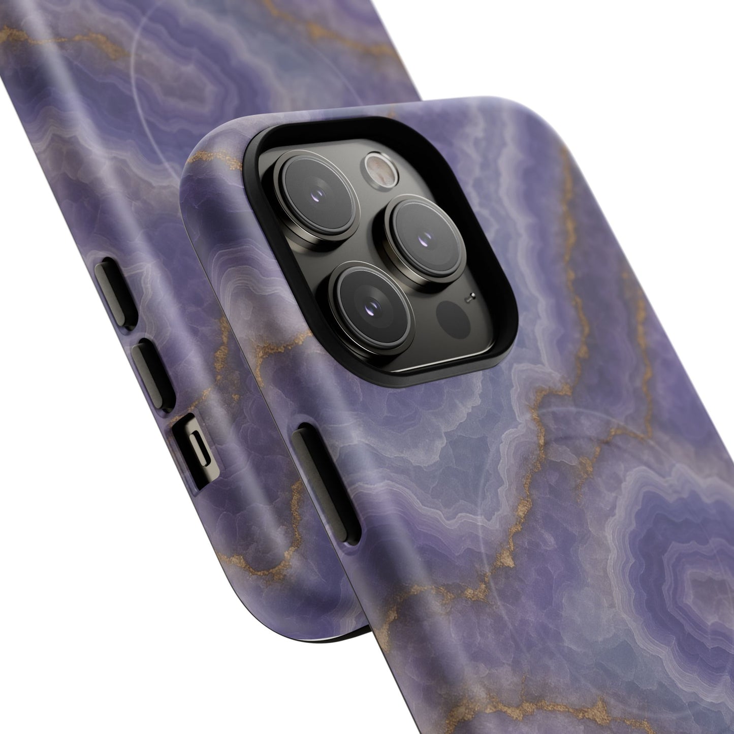 Purple Agate Marble iPhone Case with MagSafe