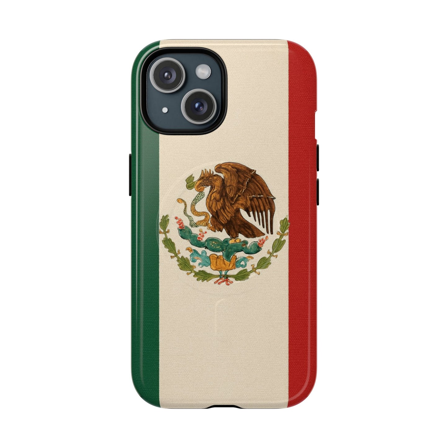 Mexican Flag iPhone Case | MagSafe  Shamo's iPhone 15 / Glossy