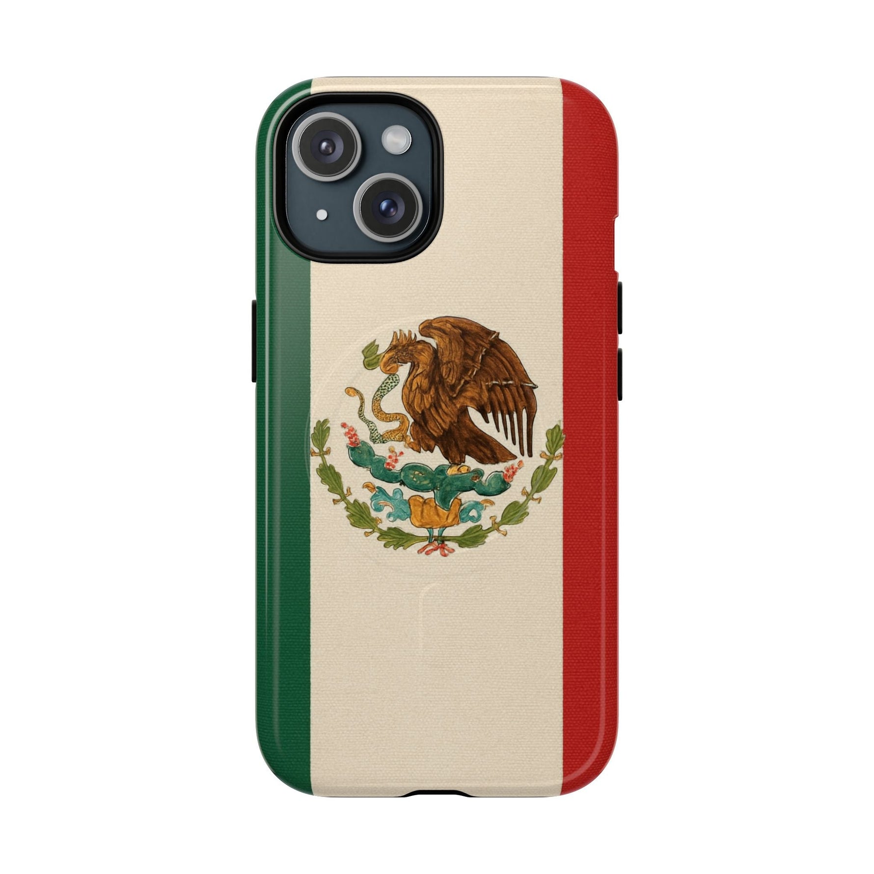 Mexican Flag iPhone Case | MagSafe  Shamo's iPhone 15 / Glossy
