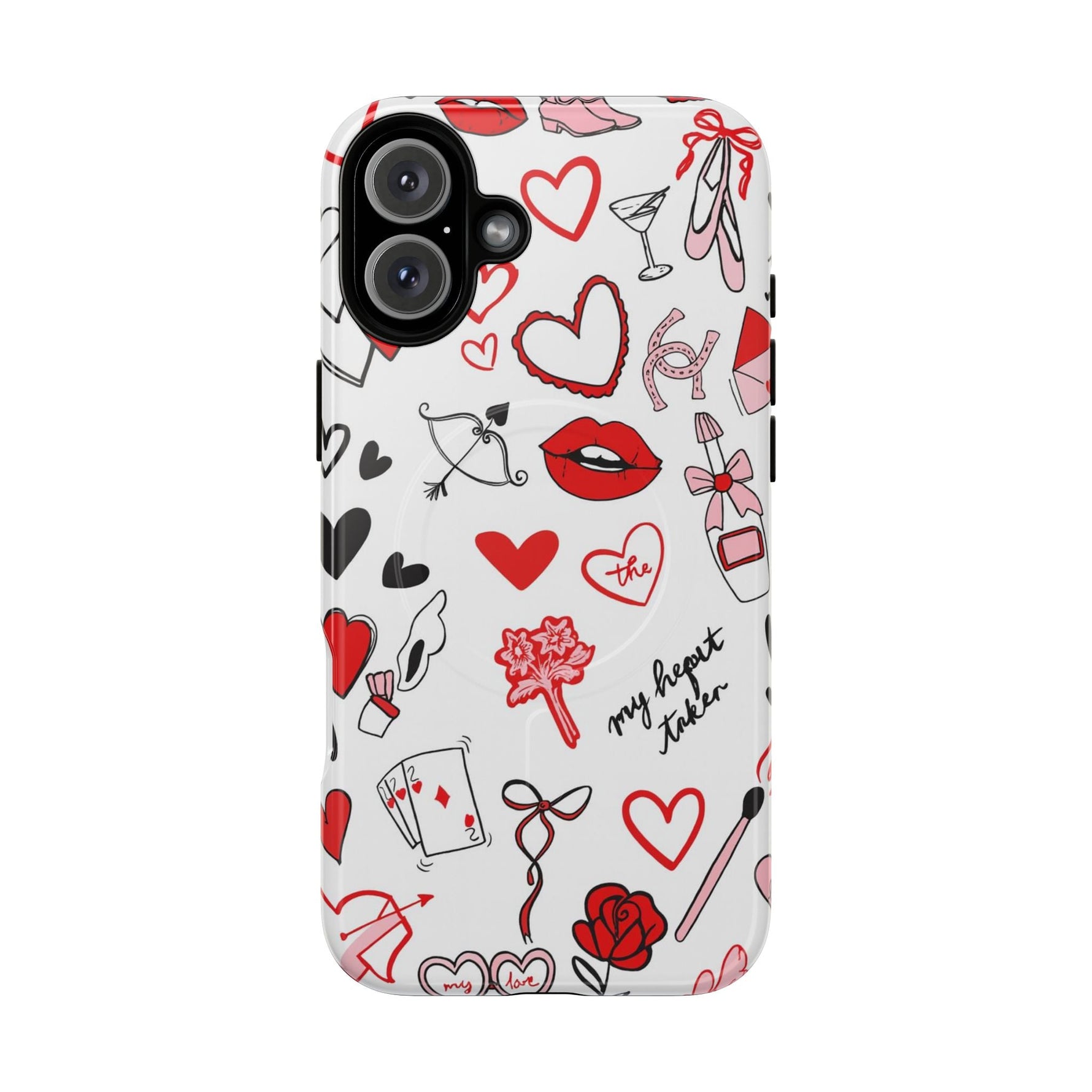 Love Doodle Tough iPhone Case (MagSafe compatible)  Shamo's iPhone 16 Plus / Glossy